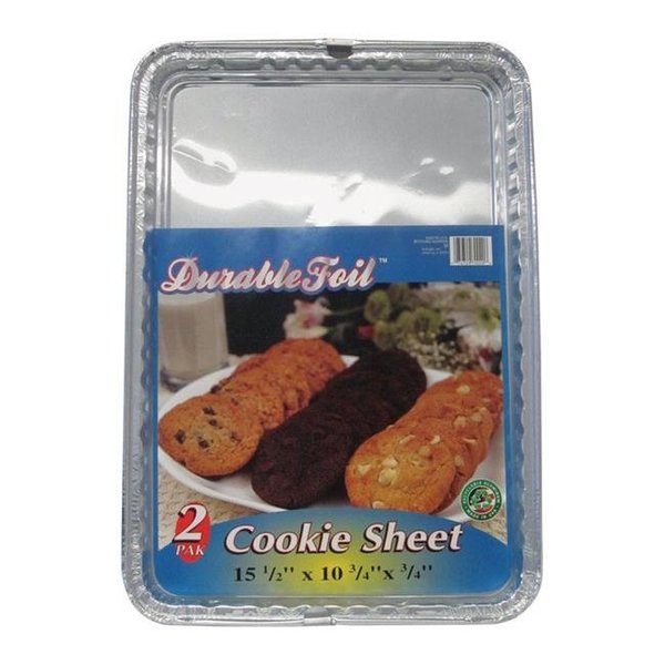 Home Plus Home Plus 6392104 10.75 x 15.5 in. Durable Foil Cookie Sheet - Silver- pack of 12 6392104